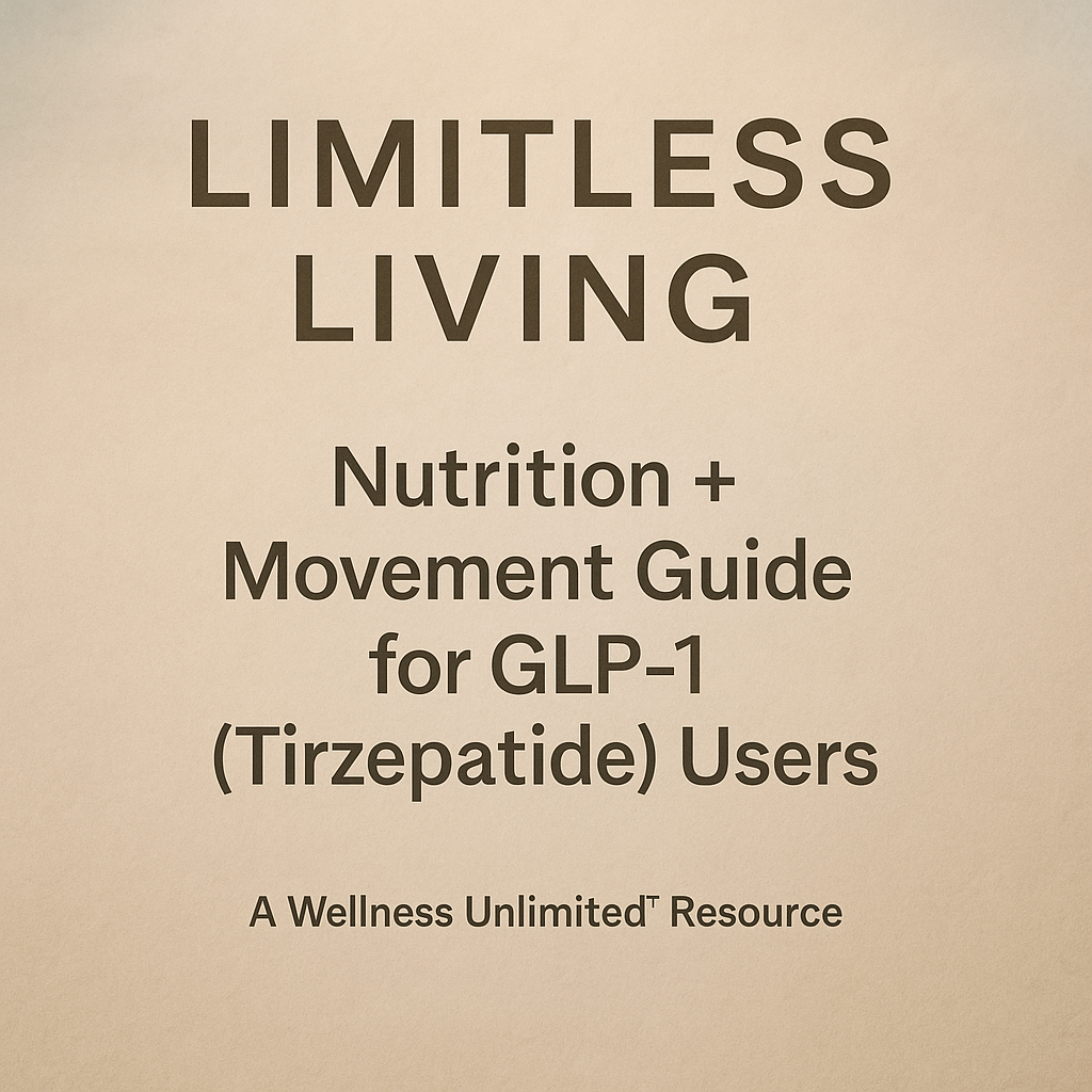 LIMITLESS LIVING: Nutrition + Movement Guide for Tirzepatide (GLP-1/GIP + B12)