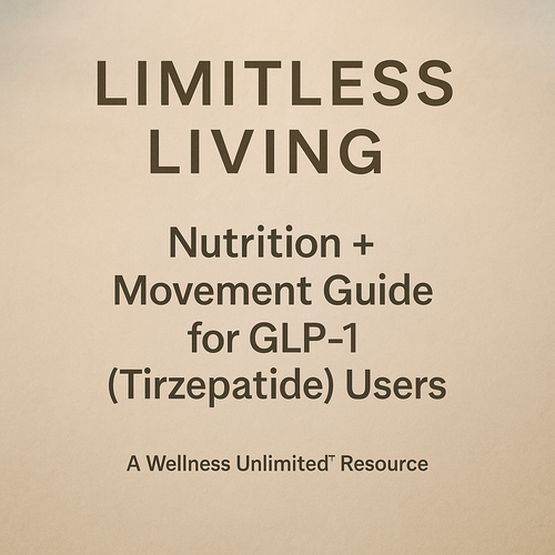 LIMITLESS LIVING: Nutrition + Movement Guide  for Tirzepatide (GLP-1/GIP + B12)